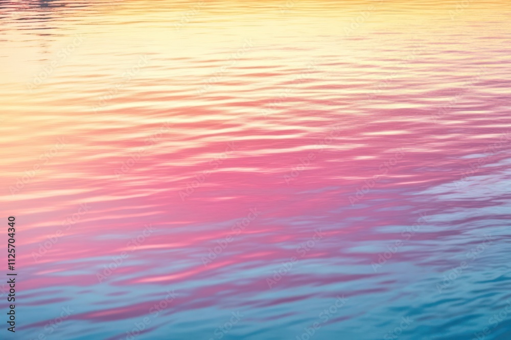 A serene water surface reflecting soft pastel colors at sunset. A serene water surface reflecting soft pastel colors at sunset.