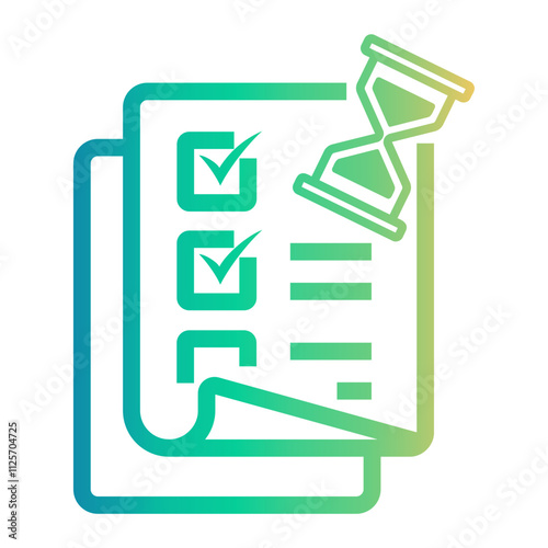wait Line Gradient Icon