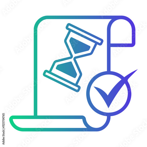 wait Line Gradient Icon