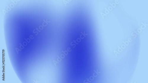 Blurred Blue Gradient  Abstract Shape Floating on Blue Background