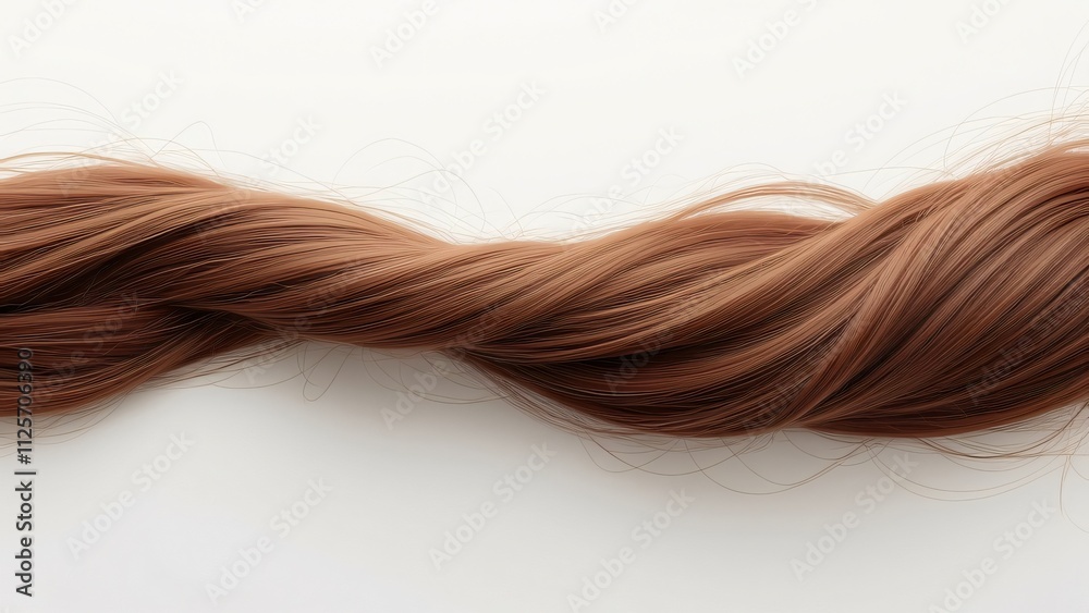 Fototapeta premium Microscopic Human Hair, Detailed Texture, Scales, and Color Variations