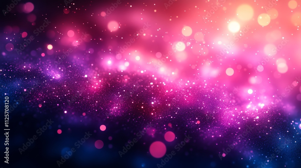 Vibrant Abstract Space Background with Colorful Bokeh Effect Vibrant Abstract Space Background with Colorful Bokeh Effect