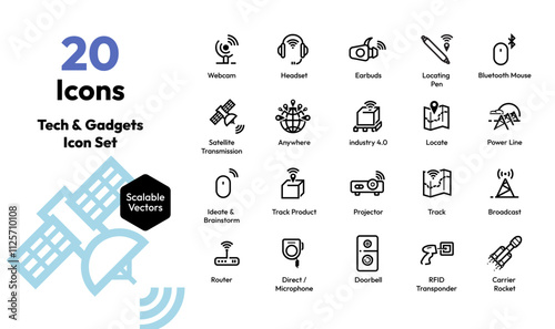 Tech and Gadgets Icon Set