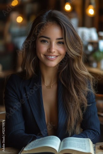 Free Download She is smiling and she is enjoying herself. Generative AI - GFXLoad
