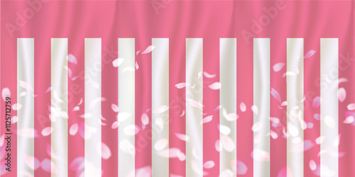 桜　横断幕　開店　背景