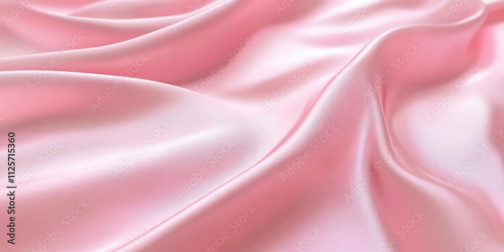 Obraz premium A smooth, flowing surface of soft pink satin fabric, showcasing texture and sheen.