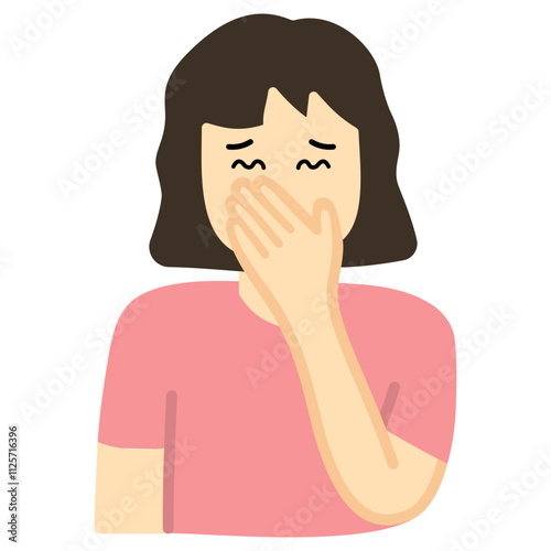 Nausea Flat Icon Vector Illustration 