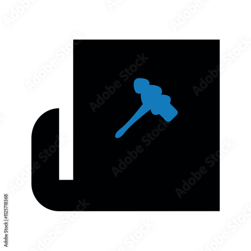 Construction law book icon.