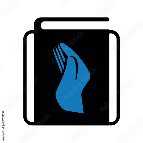 Honesty book oath icon.