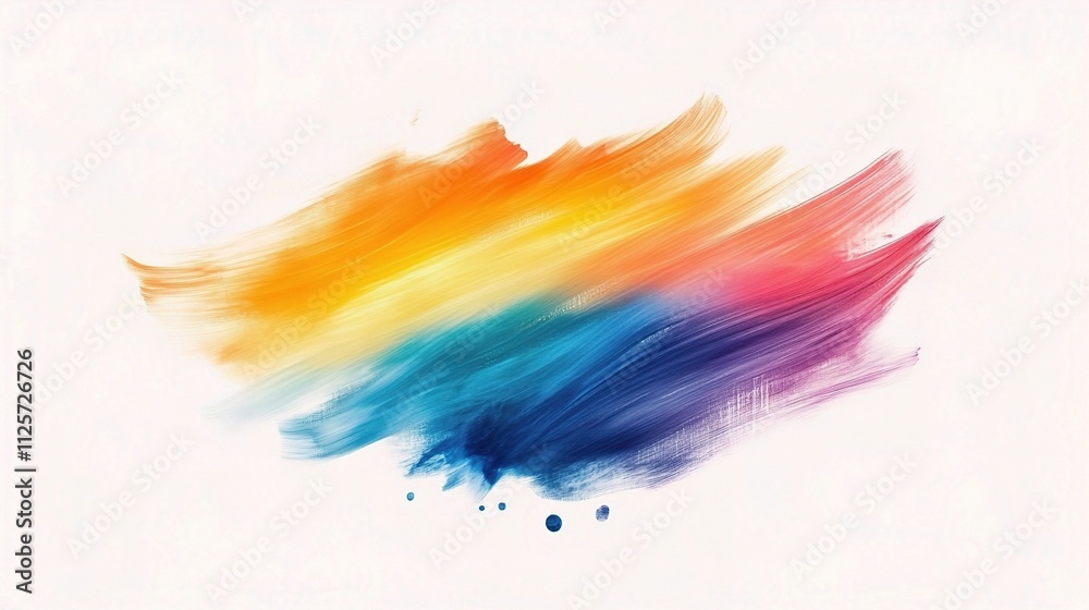 Fototapeta premium Vibrant Artistic Brush Strokes with Soft Color Blending Effects
