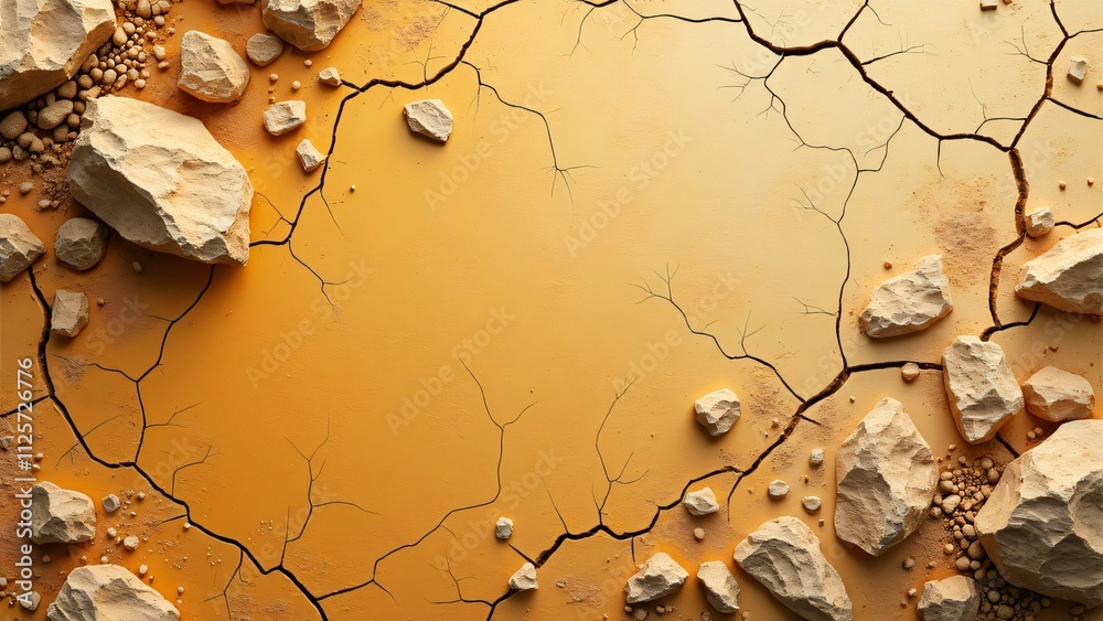Detailed Cracked Desert Earth, Arid Landscape Texture Detailed Cracked Desert Earth, Arid Landscape Texture