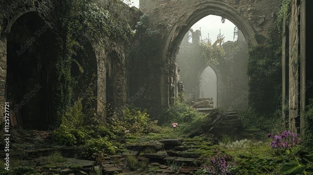 Enchanted Ruins: A Mystical Overgrown Abbey Enchanted Ruins: A Mystical Overgrown Abbey
