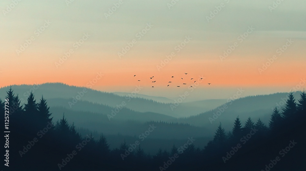 Fototapeta premium Subtle Gradient Background with Smooth Light in Nature Scenery
