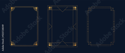 Frame art deco minimalism. Geometric line frame rectangle vintage.