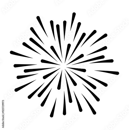 firework silhouette vector illustration