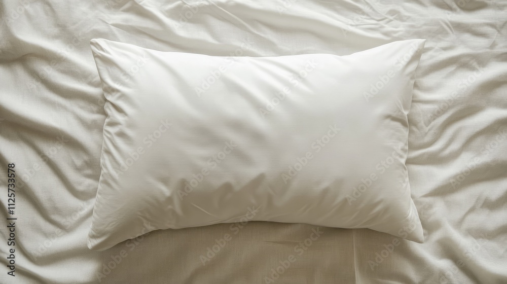 Cozy and Elegant Pillow on Soft Bedding in Serene Bedroom Setting Cozy and Elegant Pillow on Soft Bedding in Serene Bedroom Setting