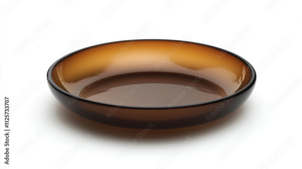 Elegant matte deep brown glass plate with a modern design showcased on a clean white background for stylish tableware inspiration. Elegant matte deep brown glass plate with a modern design showcased on a clean white background for stylish tableware inspiration.