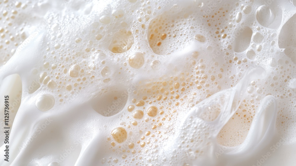 Close-up of white foam with visible bubbles and texture, creating a soft, creamy background, ideal for product presentation, culinary imagery, and textured visuals. Close-up of white foam with visible bubbles and texture, creating a soft, creamy background, ideal for product presentation, culinary imagery, and textured visuals.