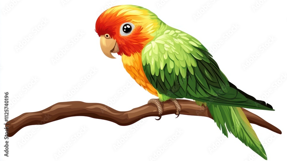 Fototapeta premium Colorful Parrot Perched On A Branch