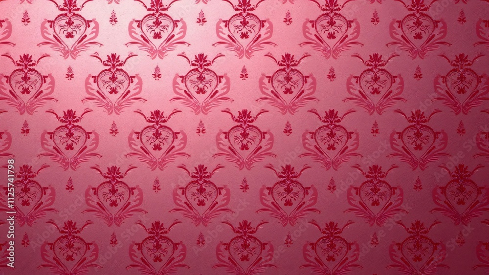 Luxurious Pink Brocade Fabric Texture, Intricate Damask Pattern for Formal Wear Luxurious Pink Brocade Fabric Texture, Intricate Damask Pattern for Formal Wear