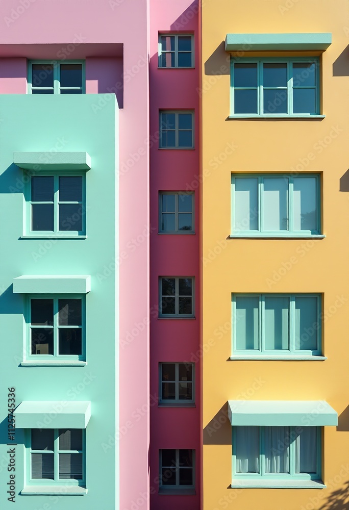 Vibrant Aerial View of Playful Pastel Architecture Featuring Geometric Patterns and Turquoise-Pink Walls, Perfect for Minimalist Photography Lovers
Vibrant Aerial View of Playful Pastel Architecture Featuring Geometric Patterns and Turquoise-Pink Walls, Perfect for Minimalist Photography Lovers