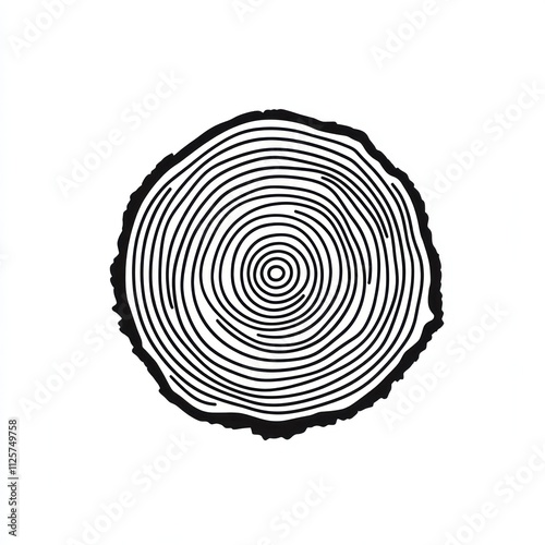Cross-section of a tree trunk showing growth rings. (2)