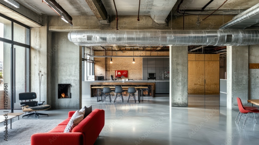 Industrial Loft Living Space Industrial Loft Living Space