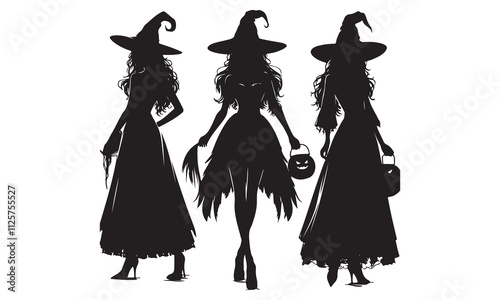 Silhouette of a fashionable woman in a flowing dress, dancing gracefully under the night sky