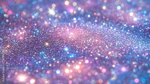 Shining glitter lights. Shimmer hologram pastel crystal texture. Unicorn or mermaid color. Retro disco concept. Rainbow holographic abstract background for design banner, poster, wallpaper