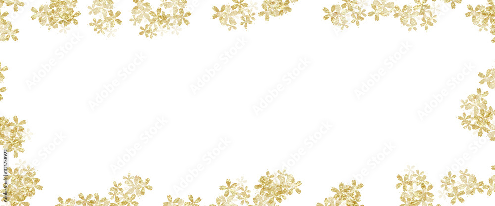 Glitter gold leaf square shape, no background, good on dark background, suitable for template design, background, border Glitter gold leaf square shape, no background, good on dark background, suitable for template design, background, border
