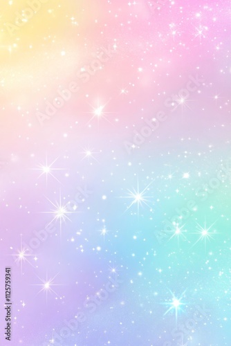 Colorful shining glitter lights. Rainbow holographic abstract background. Shimmer hologram bright crystal texture. Unicorn or mermaid color. Retro disco concept