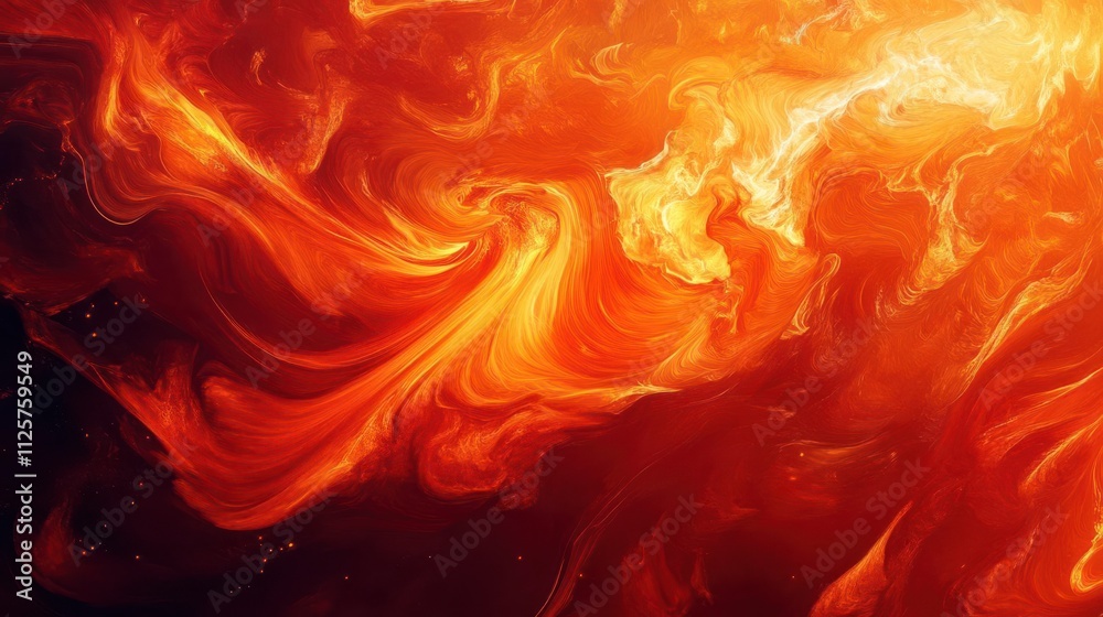 A vibrant abstract representation of swirling flames and energy in warm colors. A vibrant abstract representation of swirling flames and energy in warm colors.