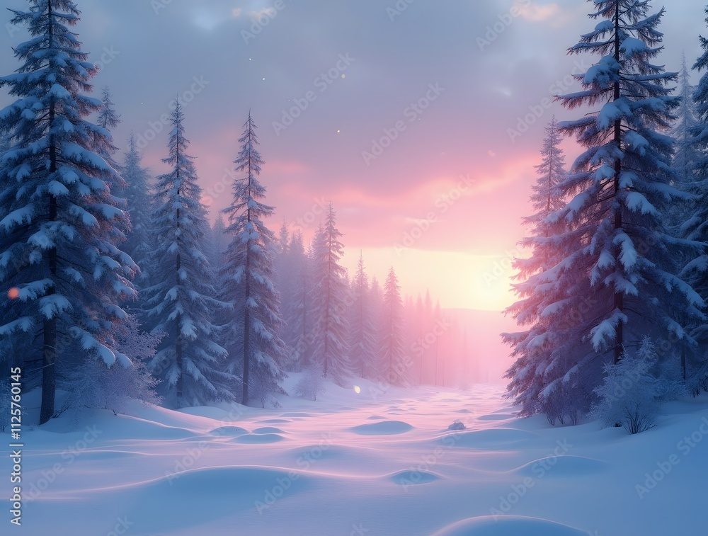 Landscape Photography Winter Mountains Pine Trees Covered Snow Christmas Feel Season Landscape Photography Winter Mountains Pine Trees Covered Snow Christmas Feel Season