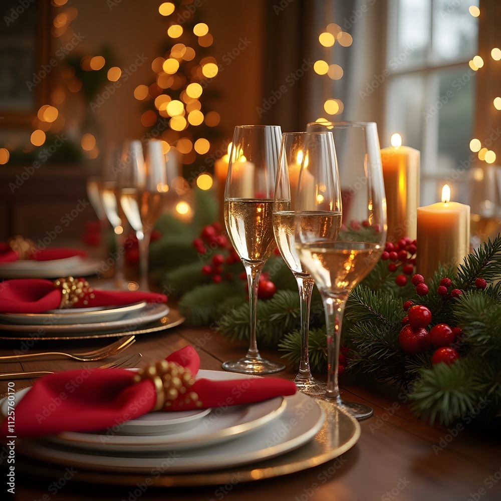 Food Photography Warm Family Dinner Table Christmas Turkey Candles Bokeh Holiday Season Food Photography Warm Family Dinner Table Christmas Turkey Candles Bokeh Holiday Season