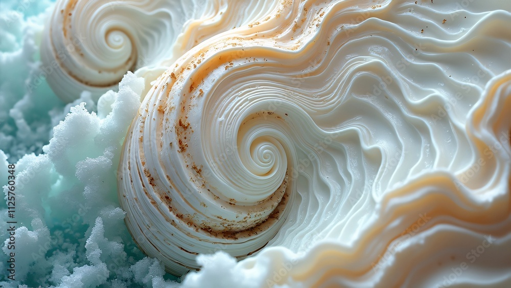 Intricate Seashell Texture, Swirling Patterns & Delicate Ridges Intricate Seashell Texture, Swirling Patterns & Delicate Ridges