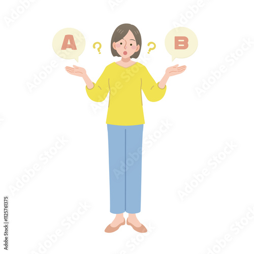  選択に迷う女性