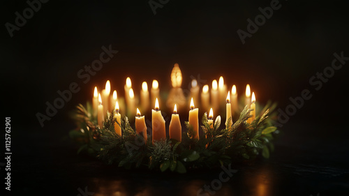 Saint Lucia Day concept. Celebration Crown Candle Concept. Ai Image