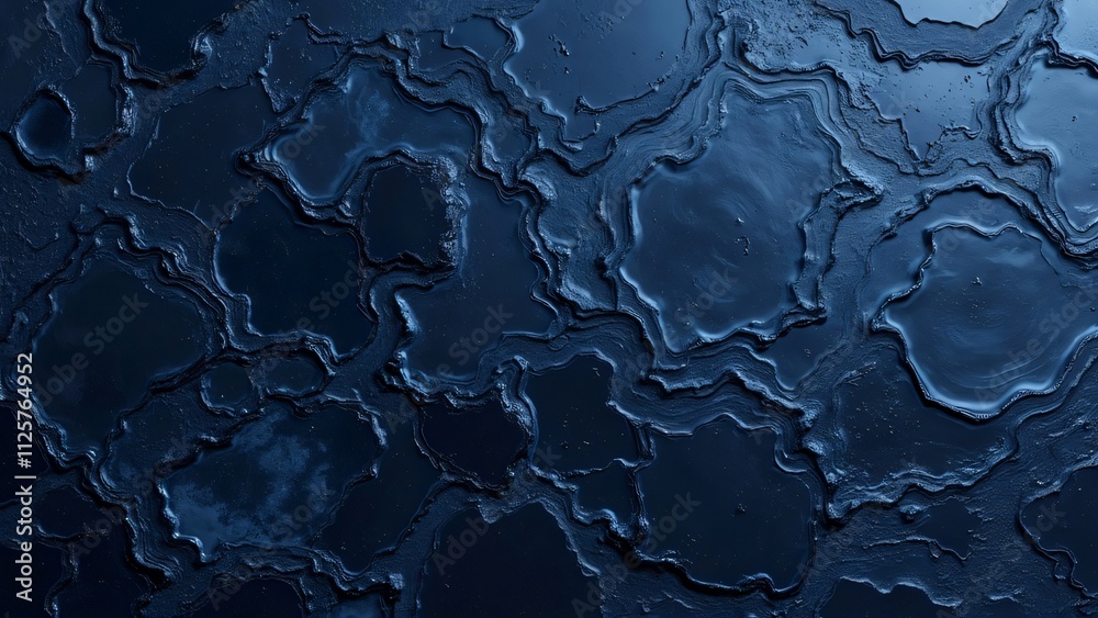 Fototapeta premium Mesmerizing Obsidian Stone Texture, Stormy Sky Reflection, Swirling Pattern