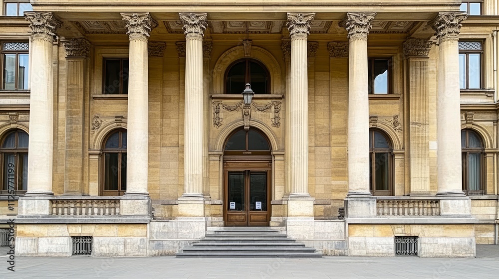 Courthouse building exterior with classical architecture, symbolizing justice and order in society. Timeless design reflecting the importance of legal systems and civic responsibility. Courthouse building exterior with classical architecture, symbolizing justice and order in society. Timeless design reflecting the importance of legal systems and civic responsibility.