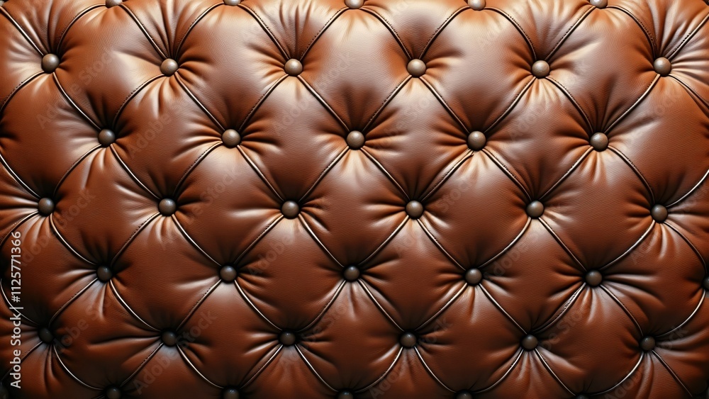 Fototapeta premium Realistic Faux Leather Upholstery Texture, Embossed Pattern & Smooth Fabric