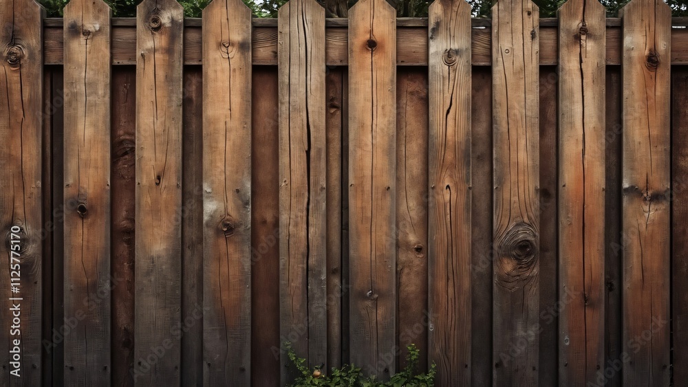 Fototapeta premium Rustic Weathered Wooden Fence Texture Background