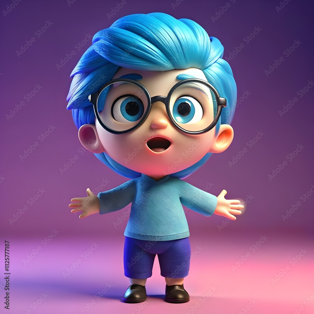 3D character girl and boy with different style and expression