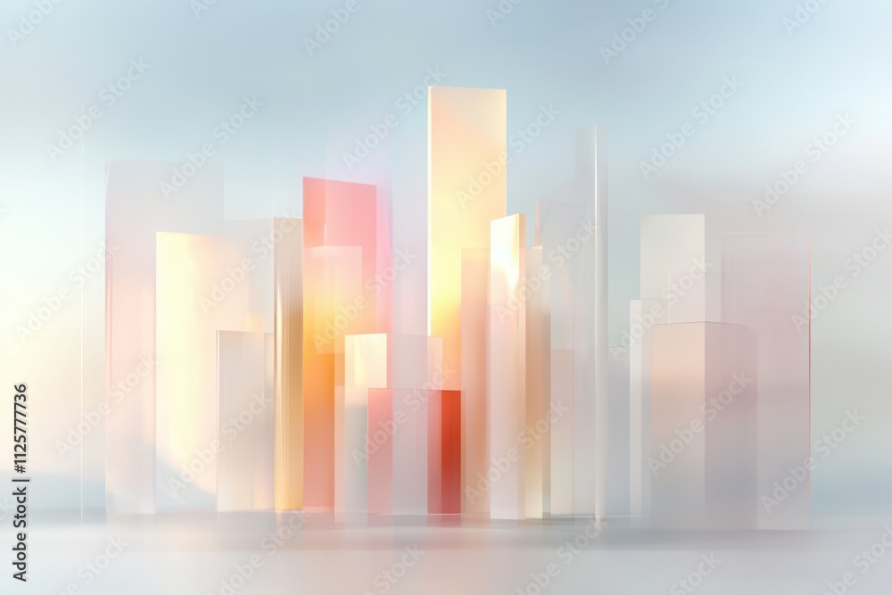 Abstract cityscape enveloped in creative haze urban environment digital artwork modern design concept Abstract cityscape enveloped in creative haze urban environment digital artwork modern design concept
