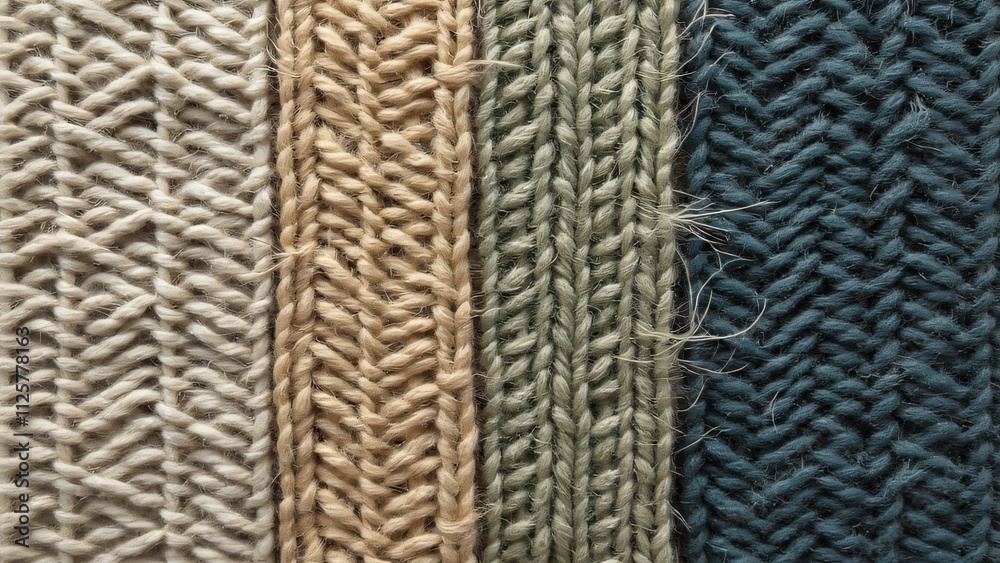 Intricate Woven Fabric Textures, Handcrafted Yarn Detail Intricate Woven Fabric Textures, Handcrafted Yarn Detail