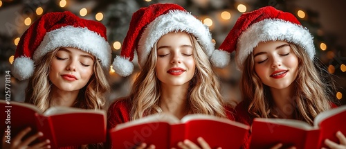 Amid the gentle glow of distant holiday lights, carolers stand at the end of a narrow lane. Their layered voices shape patterns of comfort that drift quietly into the hush. With each familiar 