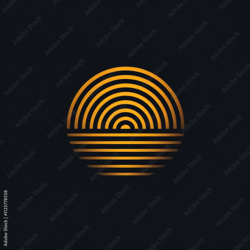 A stylized graphic of a sunset with concentric lines, creating a modern aesthetic. A stylized graphic of a sunset with concentric lines, creating a modern aesthetic.