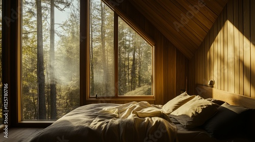 Person sleeping peacefully in bed, surrounded by soft pillows and a cozy blanket. Tranquility and restful sleep as a symbol of rejuvenation and mental well-being.
