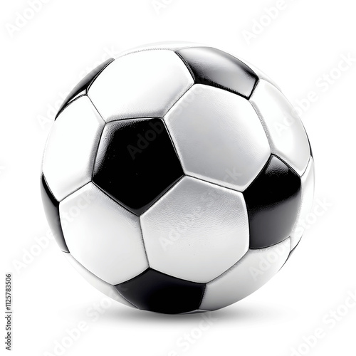 Classic Black And White Soccer Ball Isolated On Transparent Background
