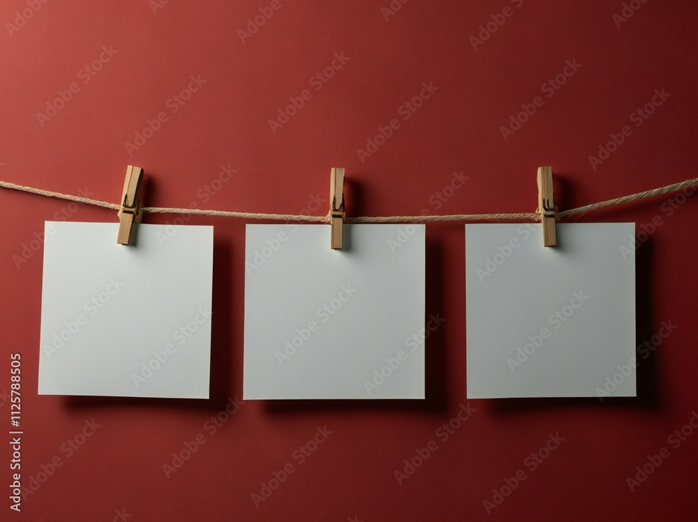 blank photo frames hanging on a clothesline blank photo frames hanging on a clothesline
