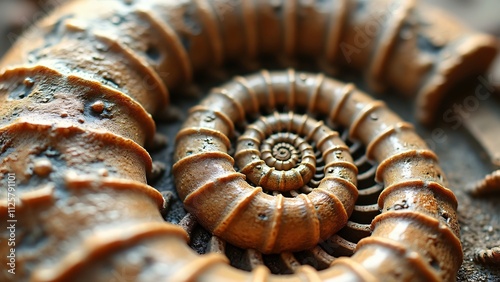 Detailed Fossilized Ammonite, Swirling Patterns & Ancient History photo